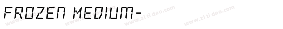 Frozen Medium字体转换